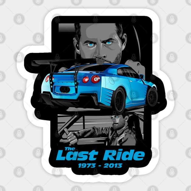 Paul Walker The Last Ride Sticker by aredie19